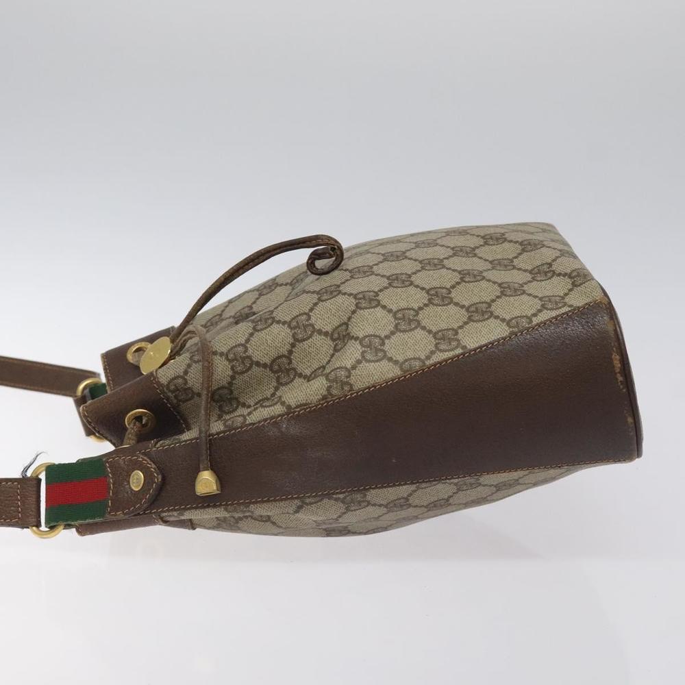 GUCCI GG Supreme Web Sherry Line Bag PVC Beige Gold 164 02 034 Auth 117305 - Picture 4 of 16